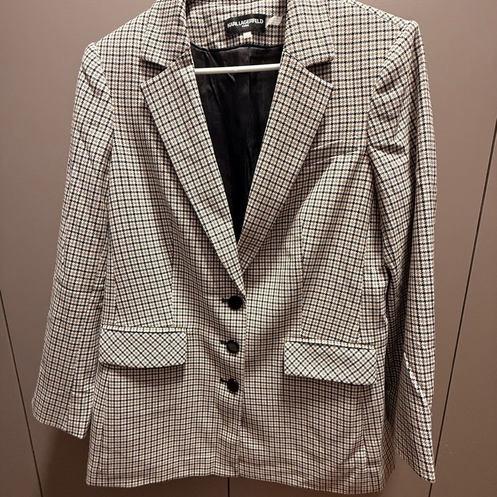 Karl Lagerfeld Women's Plaid Blazer